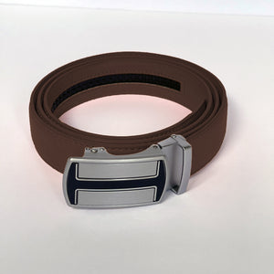 Elegant Handmade PU Leather Hole-Less Belt with Special Buckles, Plain, Available in 10 Fresh Colors, Easy to Adjust the Size - Style 7