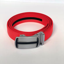 Load image into Gallery viewer, Elegant Handmade PU Leather Hole-Less Belt with Special Buckles, Plain, Available in 10 Fresh Colors, Easy to Adjust the Size - Style 7