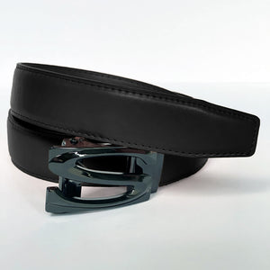 Elegant Handmade PU Leather Hole-Less Belt with Special Buckles, Plain, Available in 10 Fresh Colors, Easy to Adjust the Size - Style 8