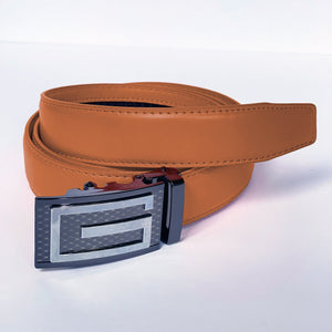 Elegant Handmade PU Leather Hole-Less Belt with Special Buckles, Plain, Available in 10 Fresh Colors, Easy to Adjust the Size - Style 10