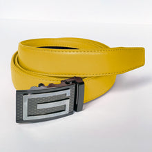 Load image into Gallery viewer, Elegant Handmade PU Leather Hole-Less Belt with Special Buckles, Plain, Available in 10 Fresh Colors, Easy to Adjust the Size - Style 10