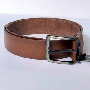 Handmade Thick Genuine Leather Belt, Textured Pattern – The Ultimate Official Gift for Men- Color: Gradient Light Brown