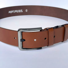 Load image into Gallery viewer, Handmade Thick Genuine Leather Belt, The Ultimate Official Gift for Men- Color: Light Brown