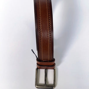 Handmade Genuine Leather Belt , Sewing Pattern – The Ultimate Official Gift for Men- Color: Gradient Brown