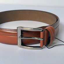 Load image into Gallery viewer, Handmade Genuine Leather Belt , Stripe Pattern – The Ultimate Official Gift for Men- Color: Brick