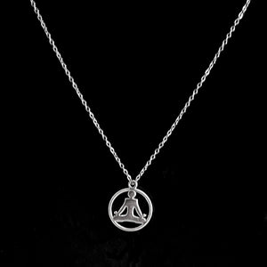 Stainless Steel Yogi Pendant Necklace - Elegant Unisex Jewelry Gift with Durable Construction