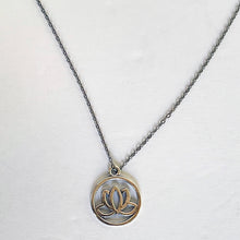 Load image into Gallery viewer, Stainless Steel Lotus Pendant Necklace - Elegant Unisex Jewelry Gift with Durable Construction