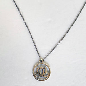 Stainless Steel Lotus Pendant Necklace - Elegant Unisex Jewelry Gift with Durable Construction