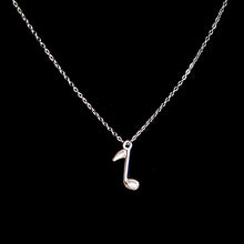 Load image into Gallery viewer, Stainless Steel Music Note Pendant Necklace - Elegant Unisex Jewelry Gift with Durable Construction