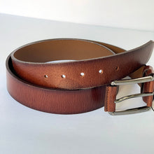 Load image into Gallery viewer, Handmade Thick Genuine Leather Belt, Rustic Textured, The Ultimate Official Gift for Men- Color: Brick Brown