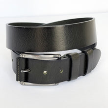 Load image into Gallery viewer, Handmade Thick Genuine Leather Belt, Textured, The Ultimate Official Gift for Men- Color: Black