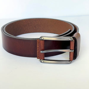 Handmade Thick Genuine Leather Belt, Rustic Textured, The Ultimate Official Gift for Men- Color: Dark Burgundy