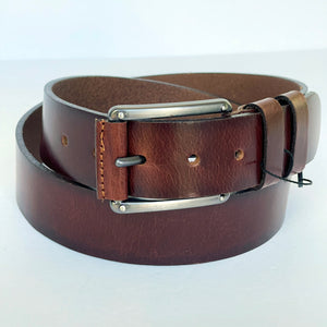 Handmade Thick Genuine Leather Belt, Rustic Textured, The Ultimate Official Gift for Men- Color: Dark Burgundy