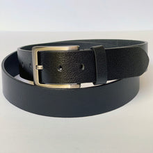 Load image into Gallery viewer, Elegant Handmade Thick Genuine Leather Belt, Textured, The Ultimate Official Gift for Men- Color: Black