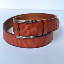 Load image into Gallery viewer, Elegant Handmade Genuine Leather Belt, Dots Pattern, The Ultimate Official Gift for Men &amp; Women- Color: Brick