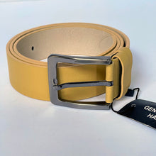 Load image into Gallery viewer, Elegant Handmade Thick Genuine Leather Belt, Plain, The Ultimate Official Gift for Men &amp; Women- Color: Lemon