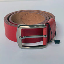 Load image into Gallery viewer, Elegant Handmade Thick Genuine Leather Belt, Light Texture, The Ultimate Official Gift for Men &amp; Women- Color: Red