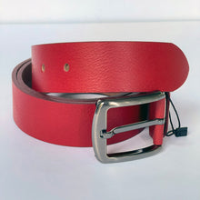 Load image into Gallery viewer, Elegant Handmade Thick Genuine Leather Belt, Light Texture, The Ultimate Official Gift for Men &amp; Women- Color: Red