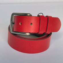 Load image into Gallery viewer, Elegant Handmade Thick Genuine Leather Belt, Light Texture, The Ultimate Official Gift for Men &amp; Women- Color: Red