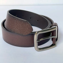 Load image into Gallery viewer, Elegant Handmade Genuine Leather Belt, Textured, The Ultimate Official Gift for Men - Color: Brown