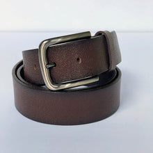 Load image into Gallery viewer, Elegant Handmade Genuine Leather Belt, Textured, The Ultimate Official Gift for Men - Color: Brown