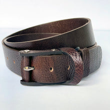 Load image into Gallery viewer, Elegant Handmade Vintage Genuine Leather Belt, Textured, The Ultimate Official Gift for Men - Color: Brown