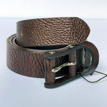 Load image into Gallery viewer, Elegant Handmade Vintage Genuine Leather Belt, Textured, The Ultimate Official Gift for Men - Color: Brown