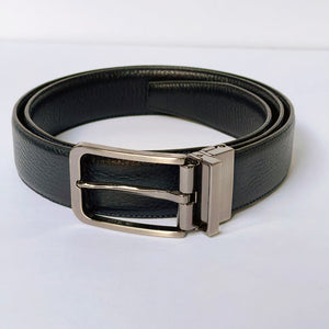 Elegant Handmade Genuine Leather Belt, Plain, The Ultimate Official Gift for Men - Color: Dark Navy -Size: 40