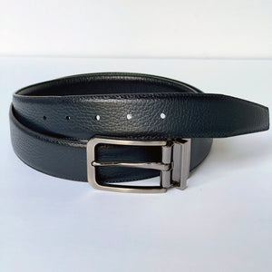 Elegant Handmade Genuine Leather Belt, Plain, The Ultimate Official Gift for Men - Color: Dark Navy -Size: 40