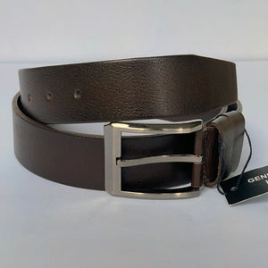 Elegant Handmade Genuine Leather Belt, Textured, The Ultimate Official Gift for Men - Color: Brown-Size:34