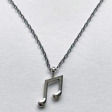 Load image into Gallery viewer, Stainless Steel Music Note Pendant Necklace - Elegant Unisex Jewelry Gift with Durable Construction