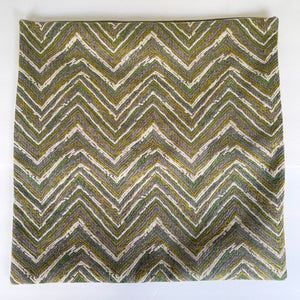 Mantra, Unique 20"x20"Cushion Cover with a Thick Colorful Chenille Chevron Pattern with Zipper