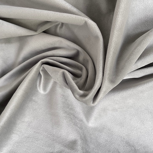 1 Yard of Mozart, SOLID SOFT ULTRA PLUSH VELVET UPHOLSTERY FABRIC, Perfect for Cushion Cover or Table Top - Color: Grey