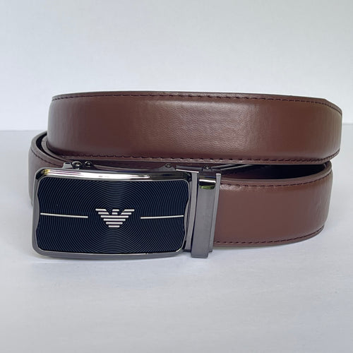 Beautiful PU Leather Belt, Plain, The Ultimate Official Gift for Men - Color: Brown -Size: 32-48