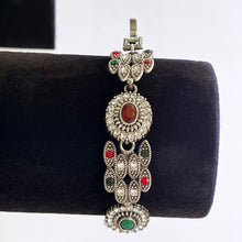 Load image into Gallery viewer, Handmade Bracelet Designed with Ruby, Emerald, and Crystal Stones - Perfect Gift for Girls and Women