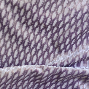 Geometric Honey Comb Pattern, Burnout Velvet, Perfect for Cushion Cover or Table Top - Color: Eggplant