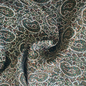 An Elegant 68” X32” Termeh Embroidered Fabric with Paisley Pattern - Perfect for Making Pillow or Table-Top