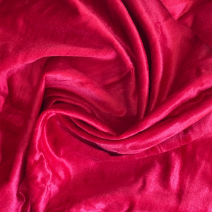 A Piece of MAJESTIC - METALLIC COTTON & RAYON PLAIN VELVET, Perfect for Cushion Cover or Table Top - Color: Lipstick