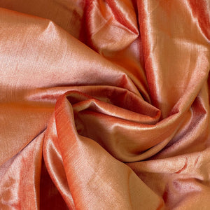 A Piece of MAJESTIC - METALLIC COTTON & RAYON PLAIN VELVET, Perfect for Cushion Cover or Table Top - Color: Orange