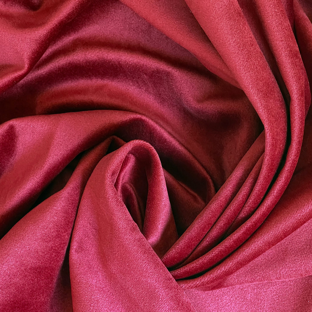 1 Yard of Mozart, SOLID SOFT ULTRA PLUSH VELVET UPHOLSTERY FABRIC, Perfect for Cushion Cover or Table Top - Color: Maron