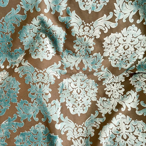 Florence Palace burnout velvet upholstery fabric with a lovely designer floral pattern