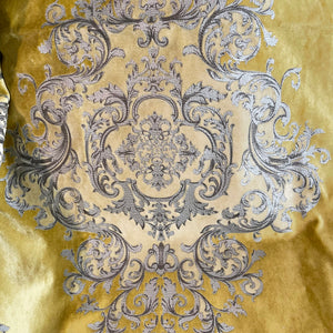 Imperial Medallion Pattern Velvet Upholstery Fabric - Perfect For Table Top and Cushion Covers - Buckingham Pattern