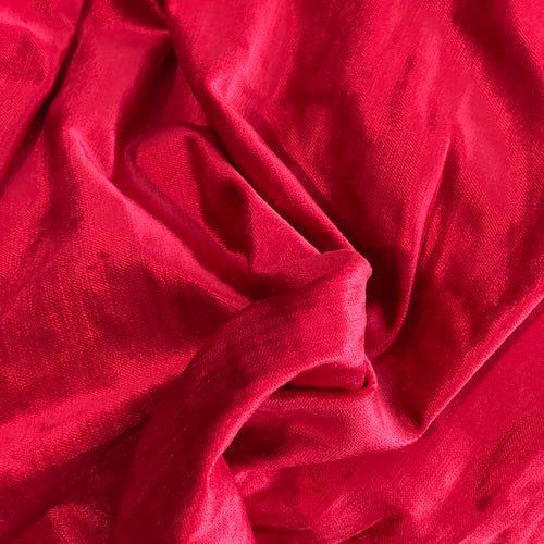 A Piece of MAJESTIC - METALLIC COTTON & RAYON PLAIN VELVET, Perfect for Cushion Cover or Table Top - Color: Lipstick