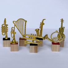 Load image into Gallery viewer, My Little Orchestra - Instruments on a Wooden Cube for Your Home or Office Decor - For Music Lovers