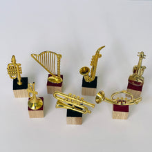 Load image into Gallery viewer, My Little Orchestra - Instruments on a Wooden Cube for Your Home or Office Decor - For Music Lovers