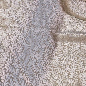 Leaves - Beautiful Damask Cut Velvet, Upholstery Fabric, In 2 Colors