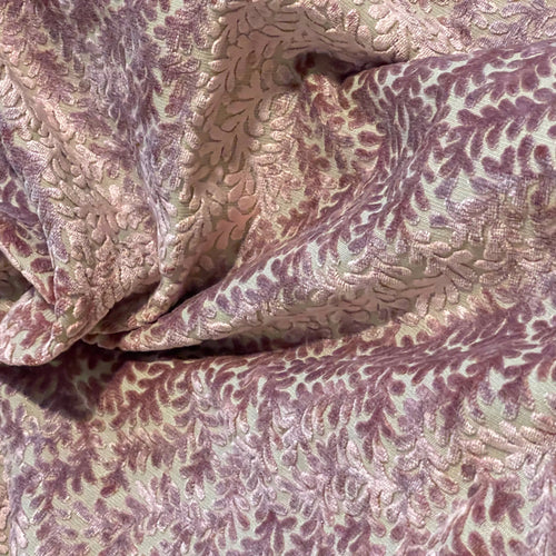 Leaves - Beautiful Damask Cut Velvet, Upholstery Fabric, In 2 Colors