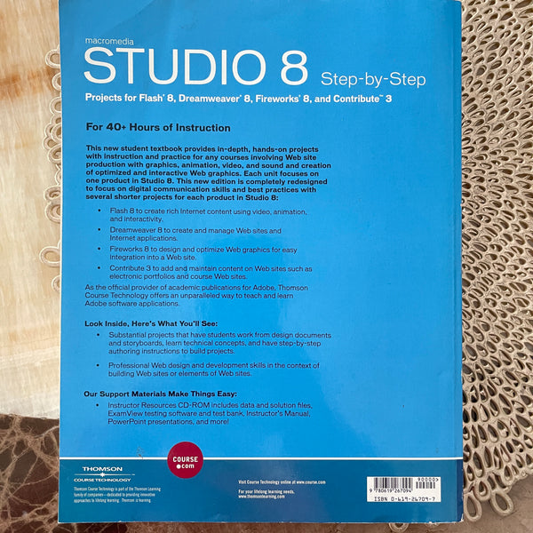 Studio 8, Projects for Flash, Dreamweaver, Fireworks, and Contribute