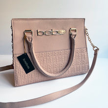 Load image into Gallery viewer, BeBe Zuri Almond Vegan Leather Satchel/Crossbody Convertible Handbag