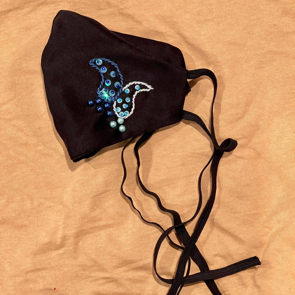 Unique Face Mask - Reusable Washable Adjustable Face Mask With Embroidery Paisley Pattern
